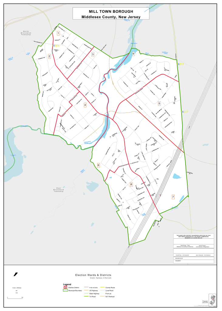 Prepared June 2016 - Milltown, NJ election Wards & Districts 
